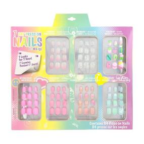 img 2 attached to 💅 Набор наклеек для ногтей Expressions Girls 7 Day Assorted Colors для детей и подростков - омбре с блестками, трехмерные блестки, заклепки, треснувшие ногти, любовь, сердца - подарок на день рождения для вечеринки для детей, маленьких девочек - аксессуары для ногтей