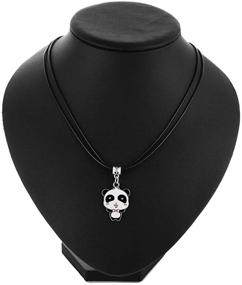 img 3 attached to Cute Panda Necklace with Black Cord - Perfect Gift for Teen Girls and Boys: Winssi Panda Jewelry