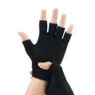 🧤 moisturizing spa fingerless gloves for instant eczema, dry, rough, and cracked hands repair with gel lining infused essential oils and vitamins - day and night logo