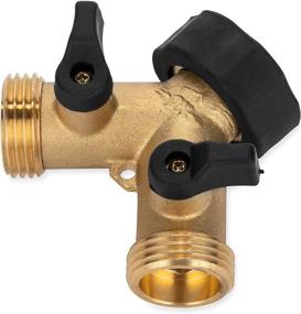 img 3 attached to Camco Stainless Steel Solid Brass Water Wye Valve - Easy Grip Handles, Simple Hose Connection, CSA Low Lead Certified (20123): High-Quality Water Control for Enhanced Convenience