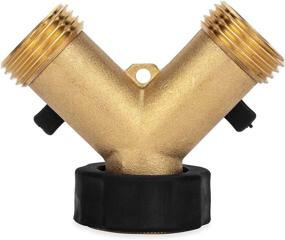 img 1 attached to Camco Stainless Steel Solid Brass Water Wye Valve - Easy Grip Handles, Simple Hose Connection, CSA Low Lead Certified (20123): High-Quality Water Control for Enhanced Convenience