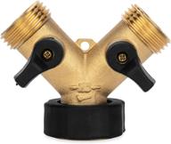 camco stainless steel solid brass water wye valve - easy grip handles, simple hose connection, csa low lead certified (20123): high-quality water control for enhanced convenience логотип