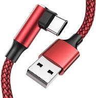 🔌 2шт 6.6фт 90-градусный кабель usb type c - кабель зарядки в форме угла usb a на c для samsung, google pixel, lg и многих других – быстрая зарядка 3a и передача данных логотип