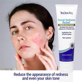 img 2 attached to TriDerma Gentle Face Cream: Effective Redness Relief for Facial Skin (3.3 Ounces)