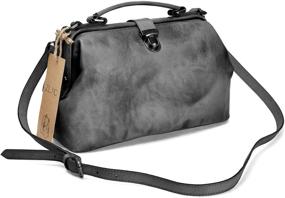 img 3 attached to ZLYC Vintage Genuine Leather Doctor Women's Handbags & Wallets