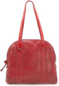 img 4 attached to 👜 Frye Melissa Leather Domed Zip Satchel: Stylish and Functional Handbag for All Your Essentials
