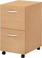 🗄️ bush business furniture studio c 2 drawer mobile file cabinet: elegant & functional in natural maple finish логотип