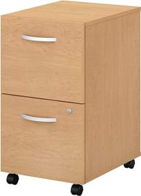 img 4 attached to 🗄️ Bush Business Furniture Studio C 2 Drawer Mobile File Cabinet: Elegant & Functional in Natural Maple Finish