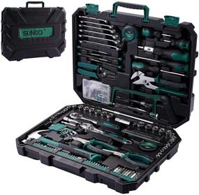 img 4 attached to 🔧 SUNCOO 168 Piece Home Repair Tool Set: Ultimate General Household Hand Tool Kit with Screwdriver, Hammer, Wrench, Plier & Storage Box