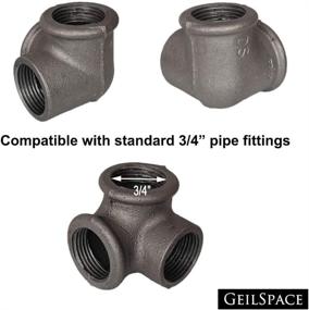 img 3 attached to GeilSpace Grey Malleable Iron Fittings