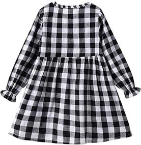 img 1 attached to KYMIDY Casual Sleeve Buffalo Dresses Girls' Clothing