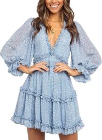 img 4 attached to Dokotoo Neckline Bohemian Fashion Dresses Women's Clothing and Dresses