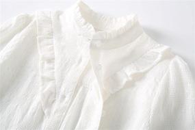 img 2 attached to Sofinee Place Button Blouse Spring Girls' Clothing in Tops, Tees & Blouses