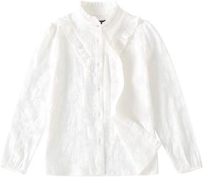 img 4 attached to Sofinee Place Button Blouse Spring Girls' Clothing in Tops, Tees & Blouses