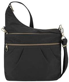 img 3 attached to 👜 Travelon Anti-Theft Crossbody Bag: Secure Your Belongings with the Signature 3 Compartment Nylon Design - Black