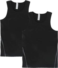 img 4 attached to Junyue 2 Pack T Shirts Undershirts Sleeveless Boys' Clothing ~ Clothing Sets