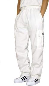 img 4 attached to 👖 Ultimate Comfort and Durability: DREAM USA Men's Heavyweight Fleece Cargo Sweatpants