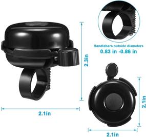 img 3 attached to 🚲 Mudder 4 Pieces Classic Bike Bells - Aluminum Alloy Bicycle Bells, Loud Clear Sound Bike Bells, Ring Mini Bike Bell for Adults, Kids, and Students - Black