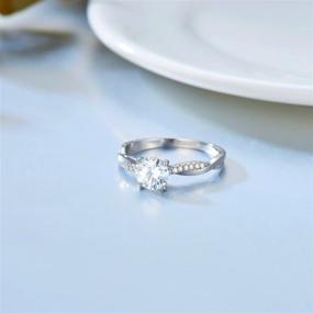 img 2 attached to Engagement Center Twisting Infinity Moissanite