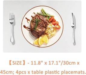 img 3 attached to 🍽️ Enhance Your Dining Experience with WonderFour Translucent Placemats: Resistant, Non-Slip & Stylish!