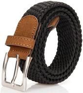 👔 yucforen elastic braided stretch fabric men's belt accessories: comfort, style, and durability! logo