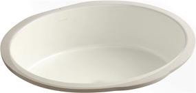 img 3 attached to 🚽 Kohler 2881-96 Biscuit Oval Bathroom Sink: Undermount, Vitreous China, 20.88 x 17.88 x 8.44 inches