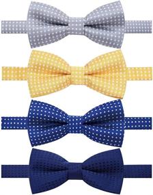 img 4 attached to 👶 AUSKY Adjustable Pre-Tied Bow Ties for Toddler Boys: A Variety of Stylish Accessories