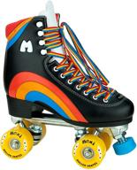 🌈 moxi skates rainbow rider: rolling in style with fun and fashionable women's roller skates logo