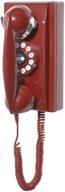 📞 crosley cr55-re red wall phone with modern push button technology logo