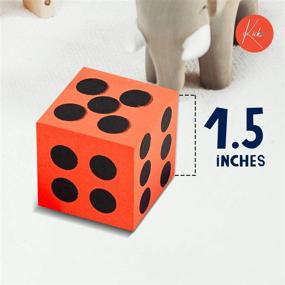 img 2 attached to Kicko 36-Pack Big Foam Dice - 1.5 Inch Square, Assorted Colors - Ideal for Kids, Boys, Girls - Playing Games, Party Favors, Bag Stuffers - Fun Toys, Prizes, Pinata Fillers - Counting and Math Aids