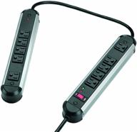 fellowes 10-outlet metal split surge protector - 1,250 joules, 6ft cord in black and silver logo