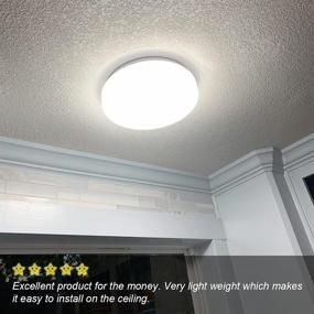 img 4 attached to 💡 20W Led Waterproof Flush Mount Ceiling Light Fixture, 10 Inch 6000K Daylight 1650lm 100W Equivalent Bathroom Ceiling Lamp for Kitchen, Laundry, Bedroom, Hallway - Non Dimmable