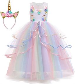 img 4 attached to Princess Unicorn Birthday Dresses Costume Dress Up & Pretend Play