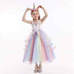 img 2 attached to Princess Unicorn Birthday Dresses Costume Dress Up & Pretend Play