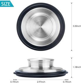 img 3 attached to 💧 2-Pack Fengbao Stainless Steel Kitchen Sink Stopper - Large Wide Rim with 3.35" Diameter