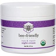 🐝 beefriendly usda certified organic night cream: the ultimate anti-wrinkle & anti-aging solution for men and women - deep hydration & moisturization for face, eyes, neck & decollete - 2 oz logo