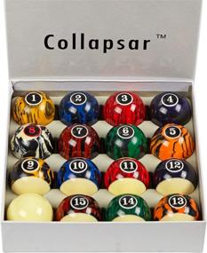 img 3 attached to 🎱 Marble-Swirl Style Collapsar Deluxe 2-1/4&#34; Billiard Pool Balls - Complete Set of 16 Balls (Multiple Styles)