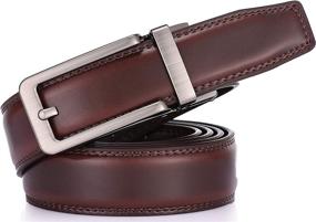 img 2 attached to Men's Leather Ratchet Belt - Gallery Seven's Must-Have Accessory for Men