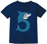 🎂 adorable 5th birthday shark party shirt for five year old toddlers - perfect gift idea! logo