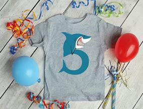 img 1 attached to 🎂 Adorable 5th Birthday Shark Party Shirt for Five Year Old Toddlers - Perfect Gift Idea!