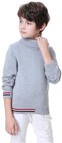img 1 attached to 🧥 Stay Snug with BASADINA Boys' Thickened Turtleneck Sweater for Boys' Sweaters