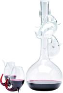 🍷 oenophilia porto port decanter set, compact size 3.5"h x 1.75"w x 3"d логотип