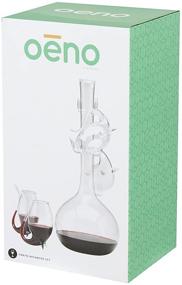 img 1 attached to 🍷 Oenophilia Porto Port Decanter Set, Compact Size 3.5"H x 1.75"W x 3"D