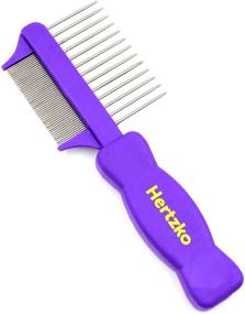 img 4 attached to 🐱 Hertzko Double Sided Flea Comb: Eliminates Fleas, Eggs, Debris, and Tangles - Perfect for Dogs and Cats