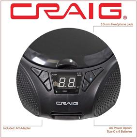 img 2 attached to 🎶 Craig CD6925BT-BK: Портативная стерео CD радиосистема с Bluetooth и программным CD-плеером, загрузка сверху