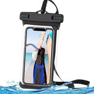 📱 huag universal waterproof case - ipx8 phone pouch dry bag for iphone 12 pro max, 11 pro max, xs max, xr, xs, x, 8, 7, 6s plus, se, galaxy s20 ultra, s10, s9, s8/note 10, 9 (up to 7.0") - black logo