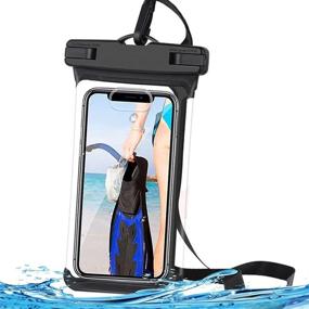 img 4 attached to 📱 HUAG Universal Waterproof Case - IPX8 Phone Pouch Dry Bag for iPhone 12 Pro Max, 11 Pro Max, Xs Max, XR, XS, X, 8, 7, 6S Plus, SE, Galaxy S20 Ultra, S10, S9, S8/Note 10, 9 (up to 7.0") - Black