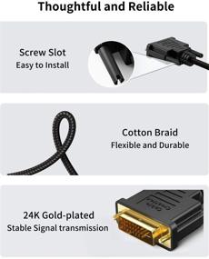 img 3 attached to 🔌 HDMI to DVI Cable, CableCreation 5 Feet Bi-Directional HDMI Male to DVI(24+1) Male Braid Cable, 1080P Support for Raspberry Pi, Roku, Xbox One, PS4, PS3, Laptop, Blu-ray, Nintendo Switch and More