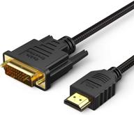 🔌 hdmi to dvi cable, cablecreation 5 feet bi-directional hdmi male to dvi(24+1) male braid cable, 1080p support for raspberry pi, roku, xbox one, ps4, ps3, laptop, blu-ray, nintendo switch and more logo