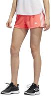 adidas women's pacer knit shorts with 3-stripes logo